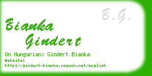 bianka gindert business card